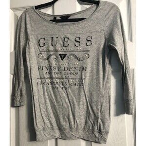 Women's Light Gray Guess Top Size Small B5